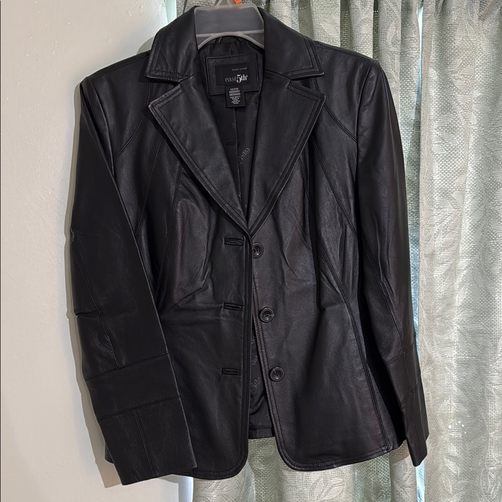 Coldwater Creek Black Leather Jacket
